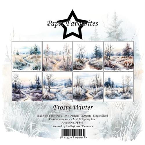 Paper Favourites Frosty Winter 24 ark 15x15cm 200g